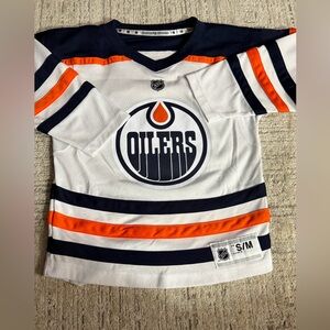 NHL Oilers White and Orange Jersey